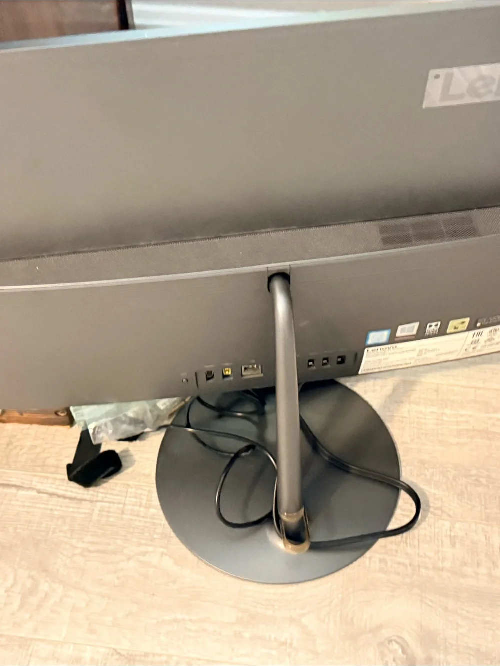 Lenovo All-in-One Monitor in Black and Silver Accents